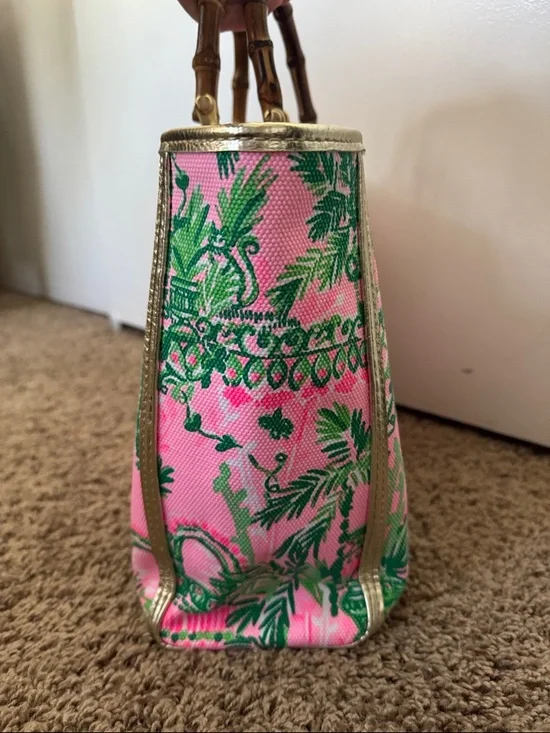 Lilly Pulitzer Greydon Canvas Tote in Mandevilla Baby Always Worth It - Picture 6 of 9